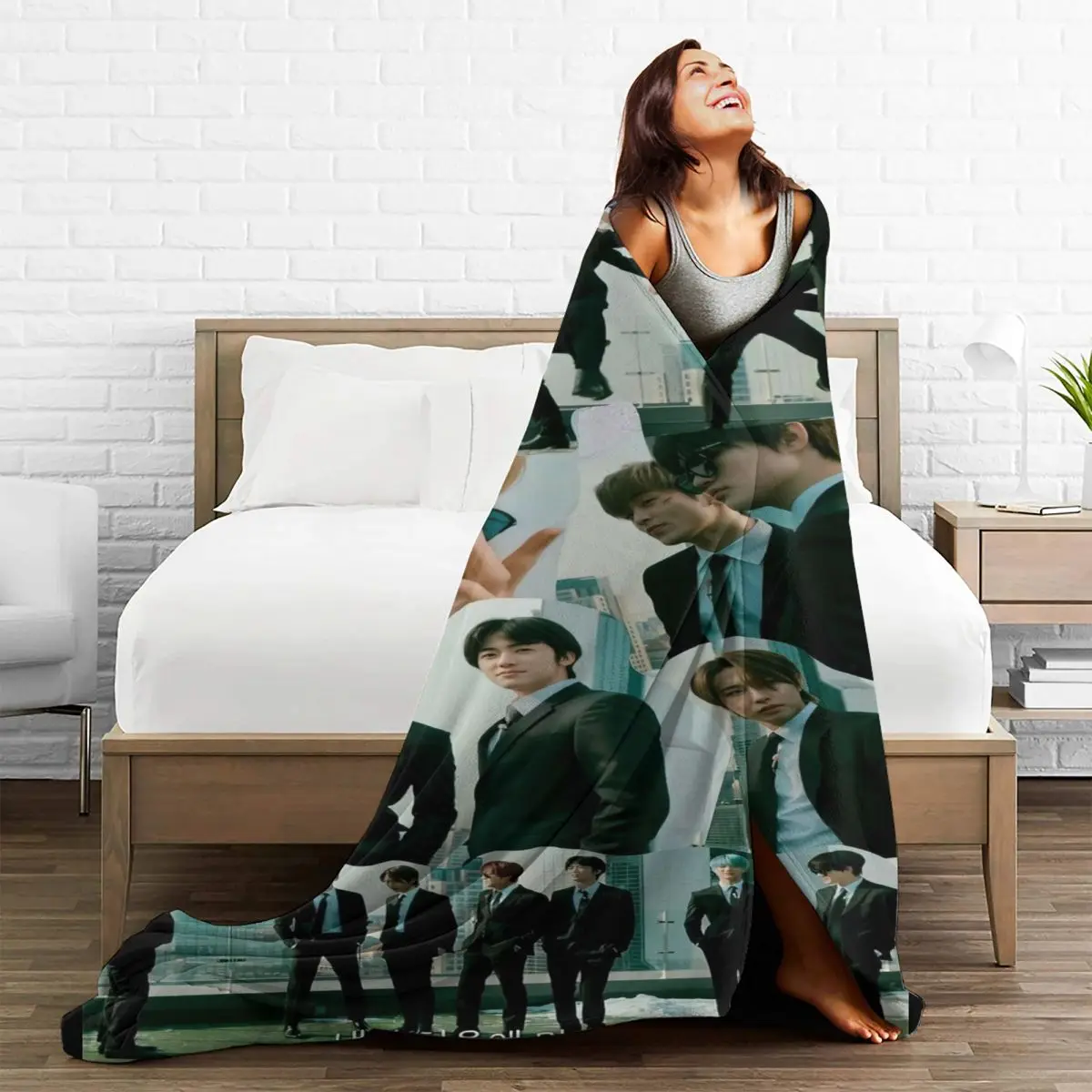 NCT DREAM Plaid Blankets Sofa Cover Flannel Print Korean Boy Group Portable Soft Throw Blanket for Home Car Bedspreads