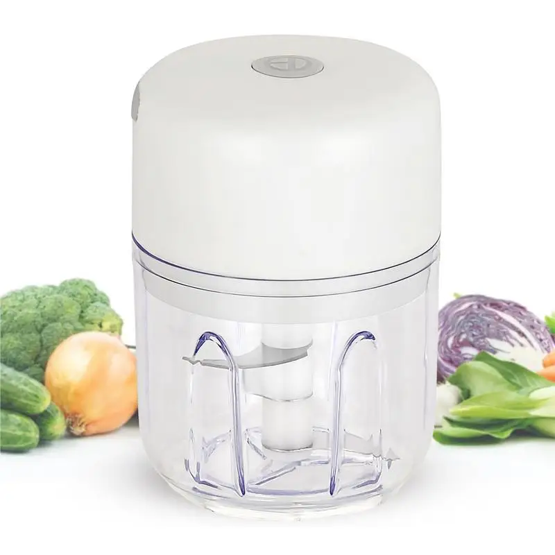 

Small Electric Garlic Chopper Electric Food Processor Cordless Small Portable Chopper 304 Stainless Steel Chopper With USB