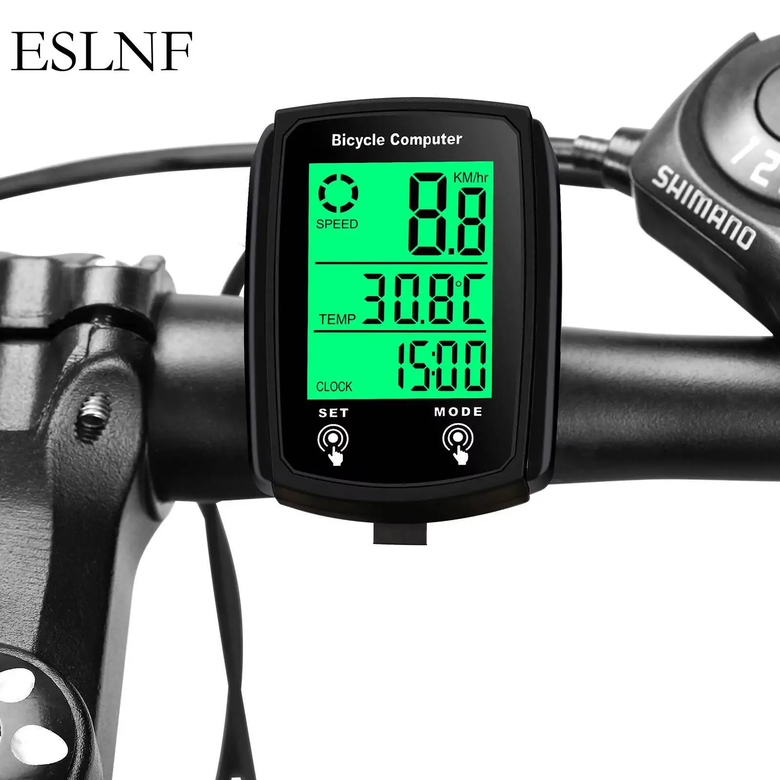 

ESLNF Waterproof Bicycle Computer Wired Luminous Backlight Road Bike MTB Waterproof Touch Screen Cycling Speedometer