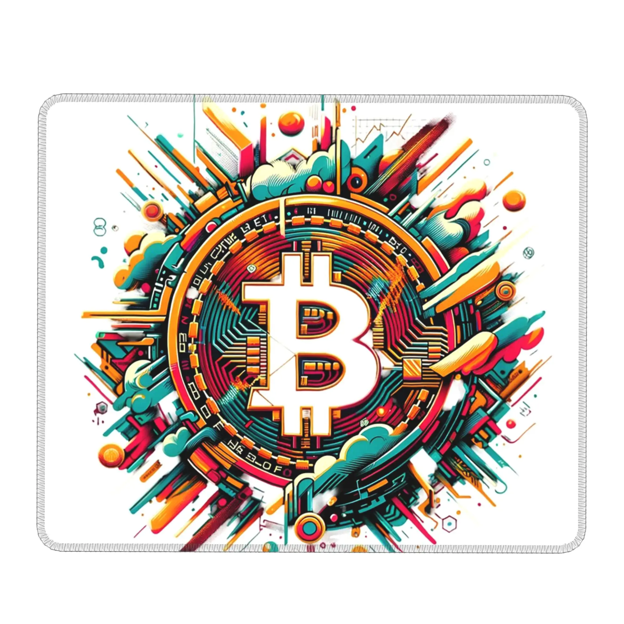 Bitcoin Cryptocurrency Art Mouse Pad Computer Keyboard Mouse Mat Gamer PC Laptop Desk Mat Office Accessories Table Mats