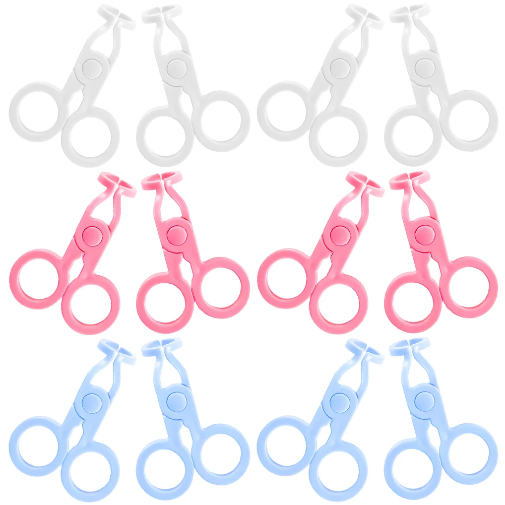 

12pcs Eyelid Clips Contacts Lens Accessories Contacts Lens Tweezers Remover Clip White Eye Care Tool Massager
