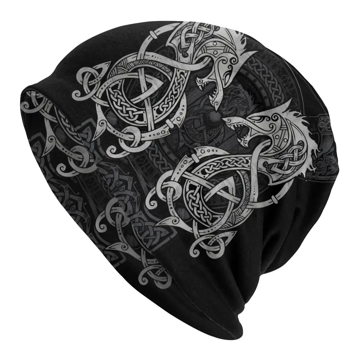 Mythology Skullies Beanies Caps Fighting Fenrir Thin Hat Autumn Spring Bonnet Hats Men Women's Unisex Ski Cap