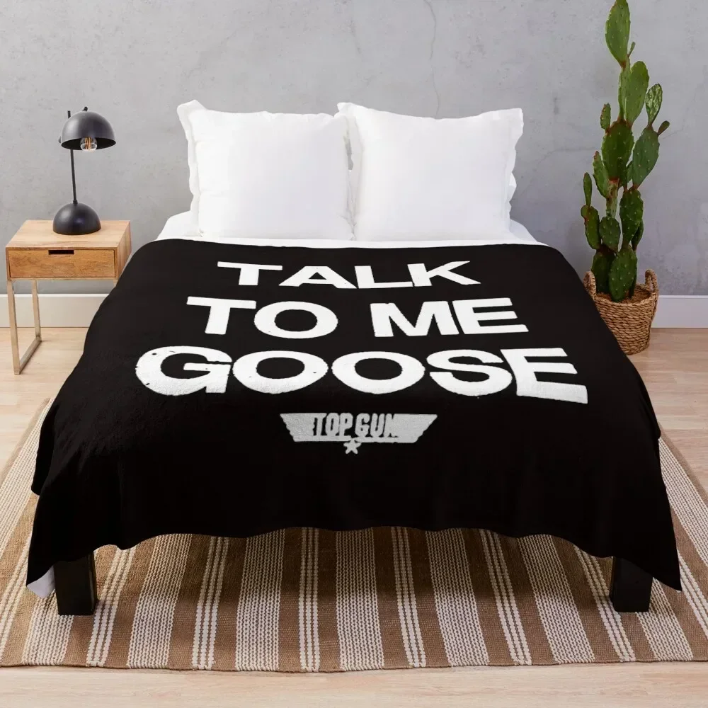 

Talk To Me Goose Throw Blanket Long Lasting Soft Plush Blanket for Daily Use