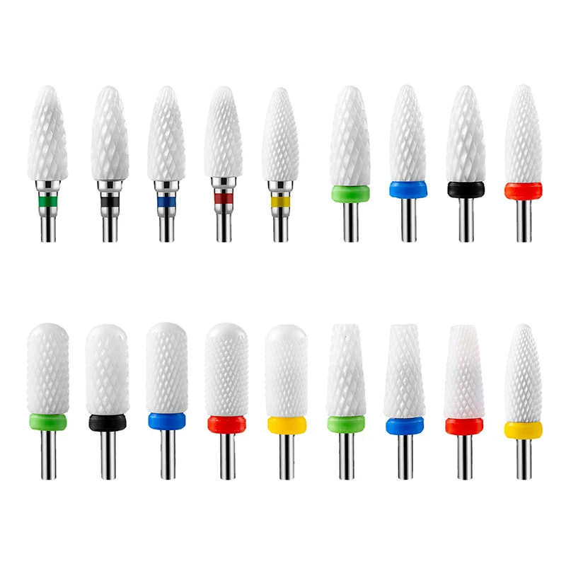 Ceramic Nail Drill Bit Milling Cutte Electric Burr Nail Files Pedicure Manicure Removing Gel Dead Skin Polish Nail Art Accessory