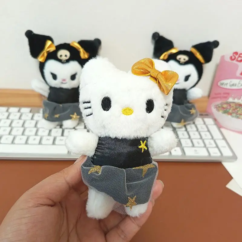 Anime Cartoon Sanrio Hello Kitty Kuromi Knuffel Creatieve Nieuwe Rugzak Sleutelhanger Knuffel Hanger Leuke Pluche Accessoires Geschenken