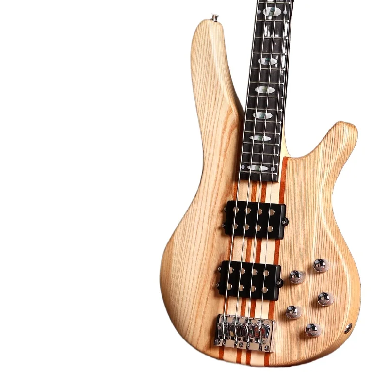 Elm Wood Integrated Electric Bass Guitar Four-String Five-String Bass with Amplifier BASS Electric Guitar DB-4S