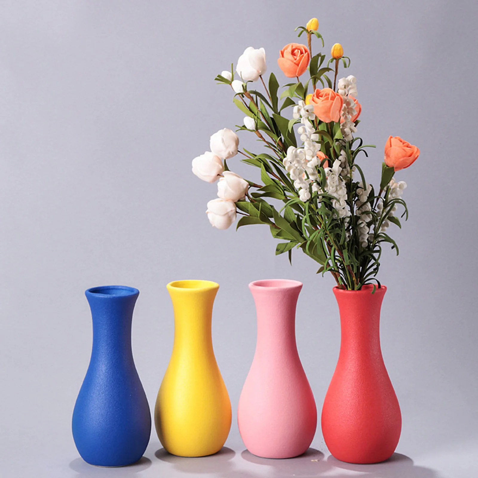 

Vases Vessels Colorful Creative Flower Ornaments Home Decorations Styrofoam Packaging New Yellow Ceramic Jardiniere