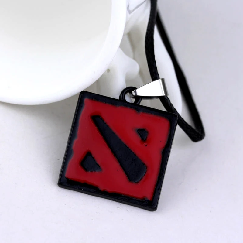 Game Dota 2 Pendant Necklace for Women Men Aghanim\'s Scepter Blue Red Stone Pendant Necklace Gaming Peripheral Accessories Gifts