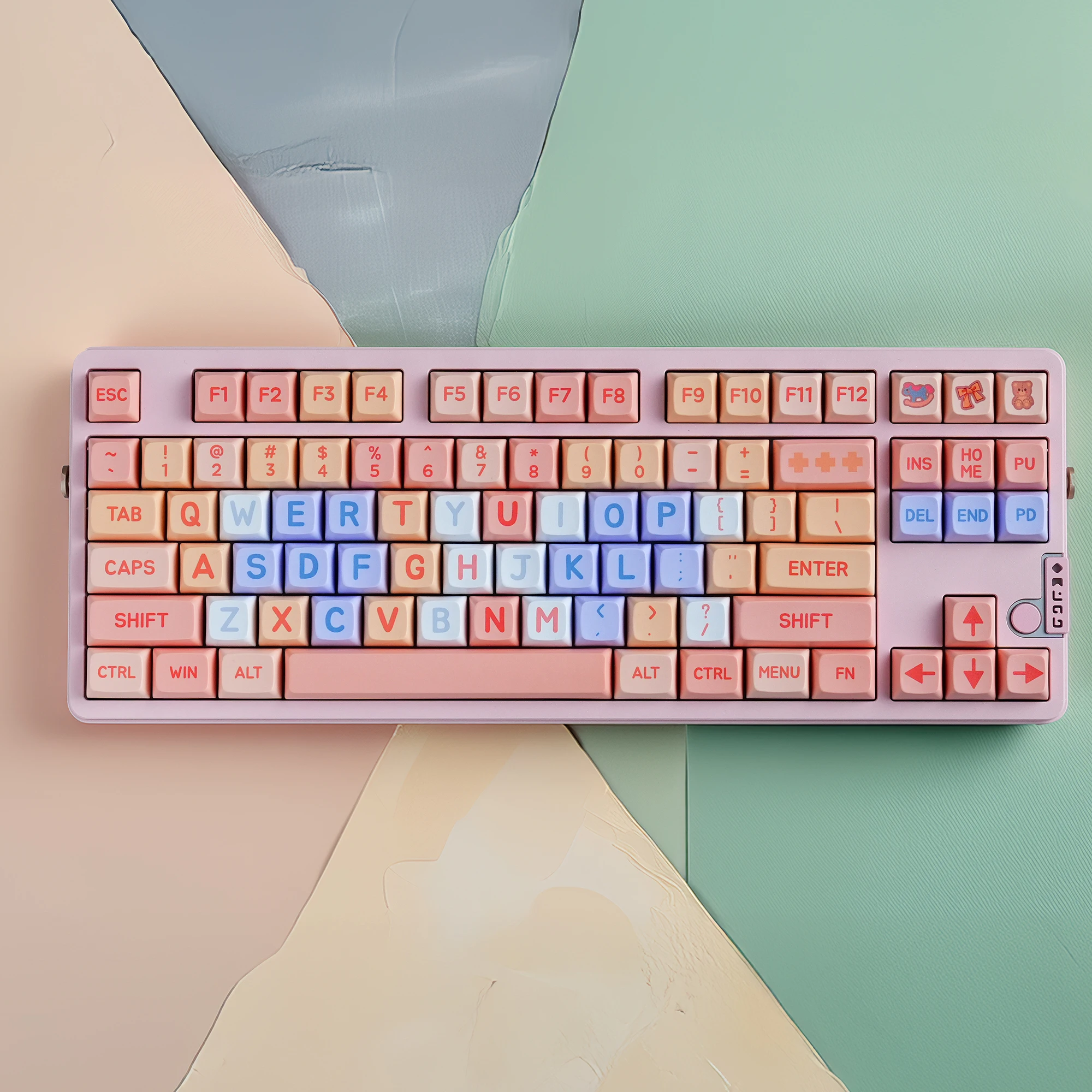 

NPKC PBT Keycaps XDA Key Cap Set Custom Key Caps Dye-Sublimation Pink Cute Anime Keycap for Mechanical Keyboard Gaming