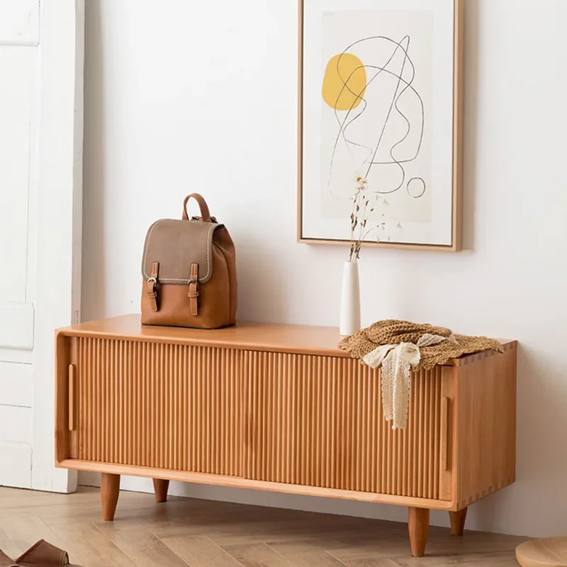 خزائن الأحذية المتنقلة خمر خشبية الشمال غرفة نوم الرف المنظمون خزائن الأحذية الرف Mobili Per La Casa توفير مساحة الأثاث