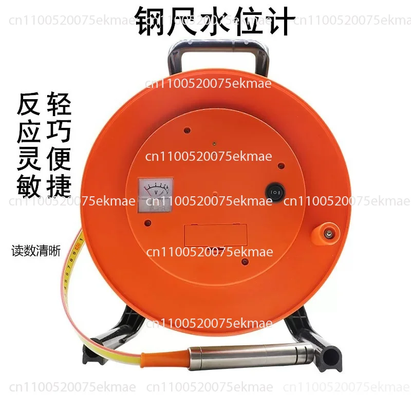 Steel Ruler Water Level Gauge Water Level Measuring Instrument 10 Meters 20 Meters 30 Meters With Stainless Steel Probe