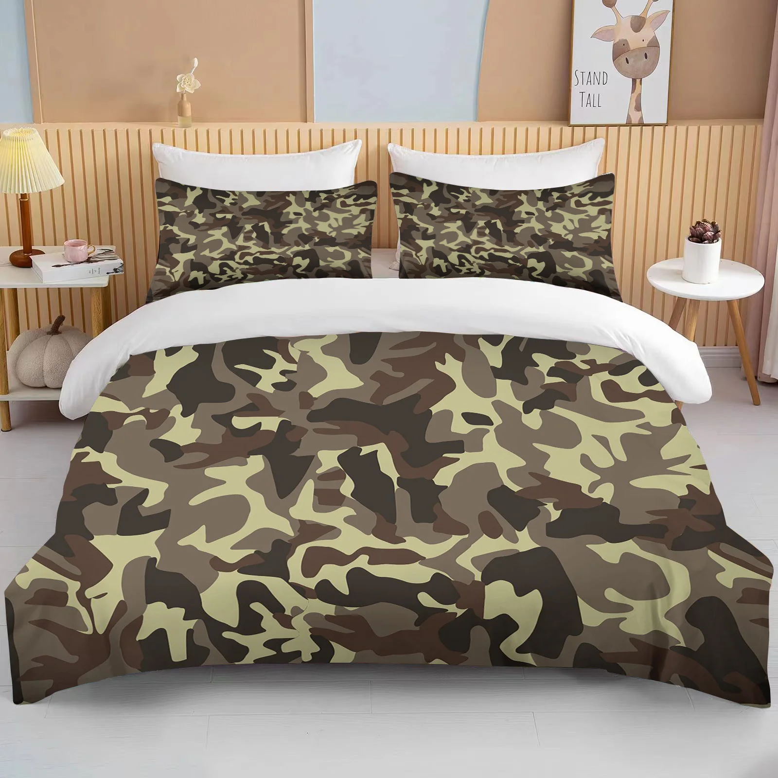 3D Camouflage Bedding Set Design Home Textile Cool Boy Girl Kid Adult Duver Cover Set Soft Comforter Covers With Pillowcase