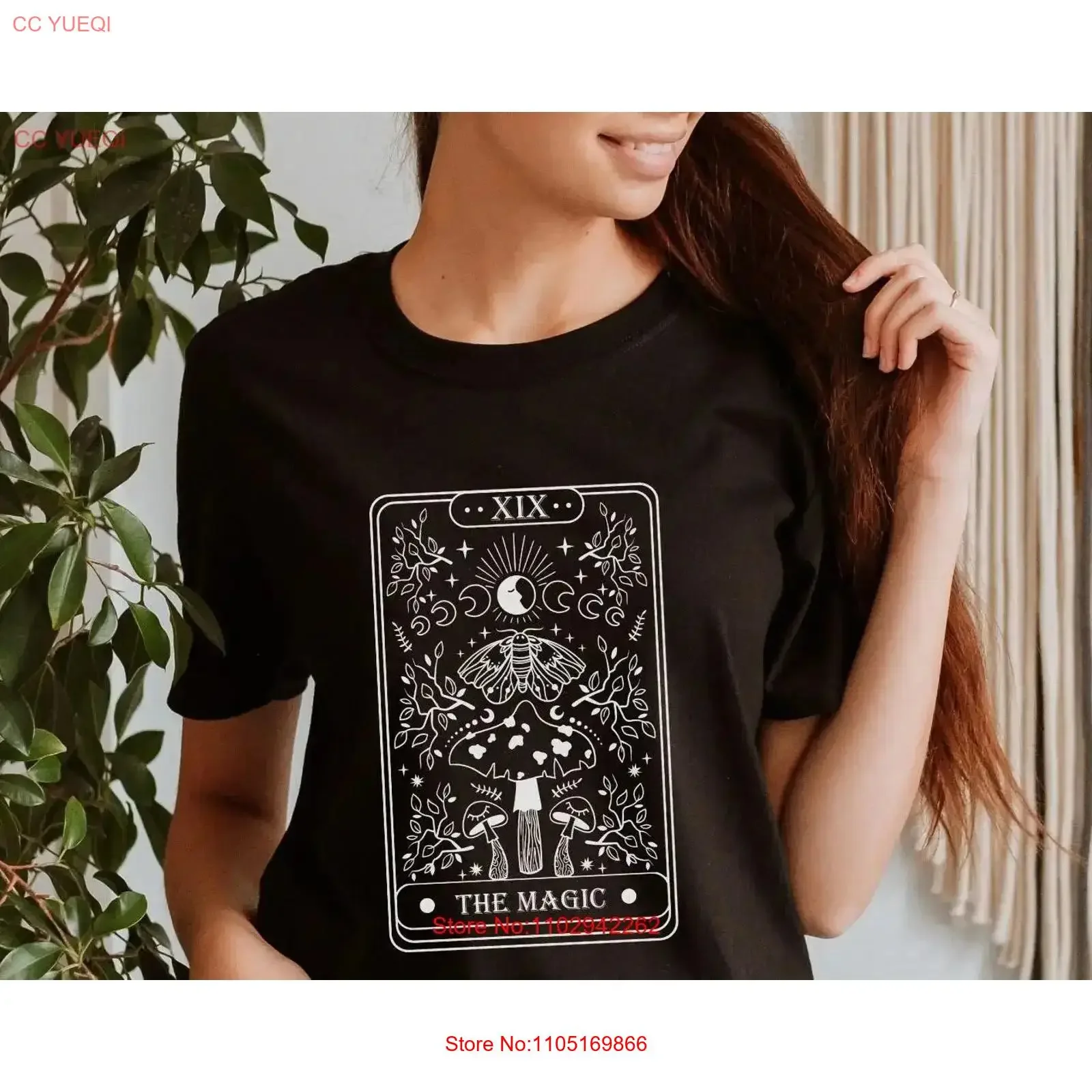 TaroT T Shirt card Mushroom with Goblincore Fairycore design OcculT Witchy Clothes Alt Clothing Plus size vintage Washed