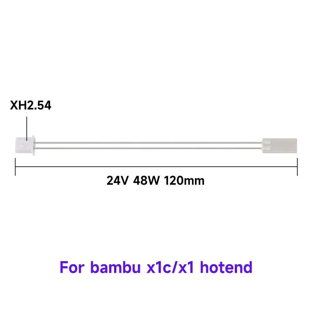 Do Bambu Lab Hotend v2.0 V3.0 Kit X1c P1P Termistor i ceramiczna płyta grzewcza Hotend V3Heater Cartridge 24V 50W Części do drukarek 3D