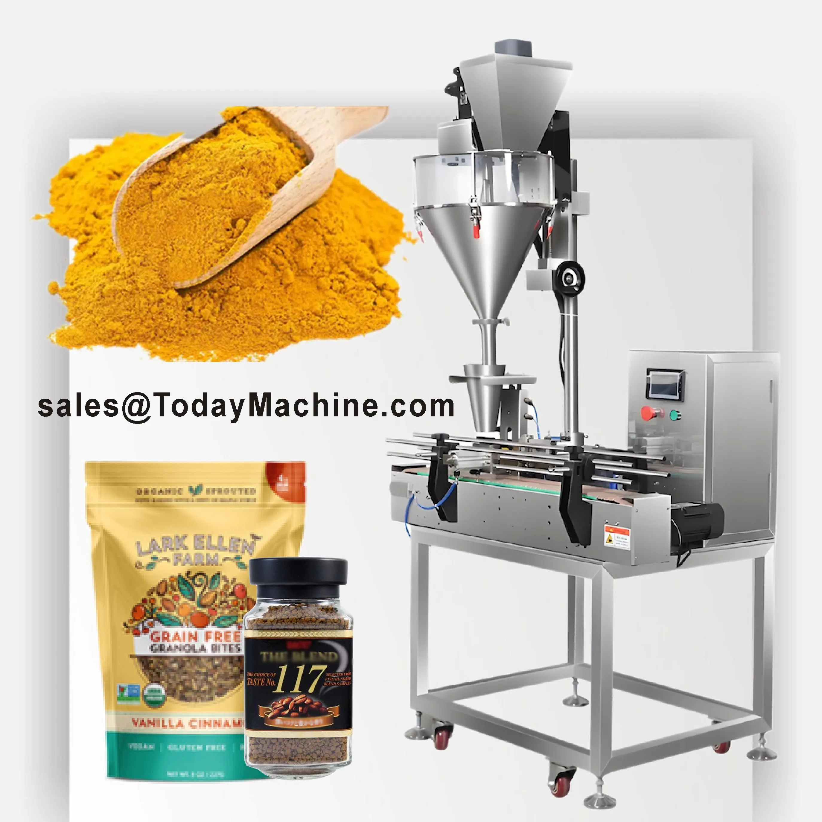 Customized 1-500G Chocolate Auto Powder Filling Machine Food Standard Auger Filler Powder Packing Machine