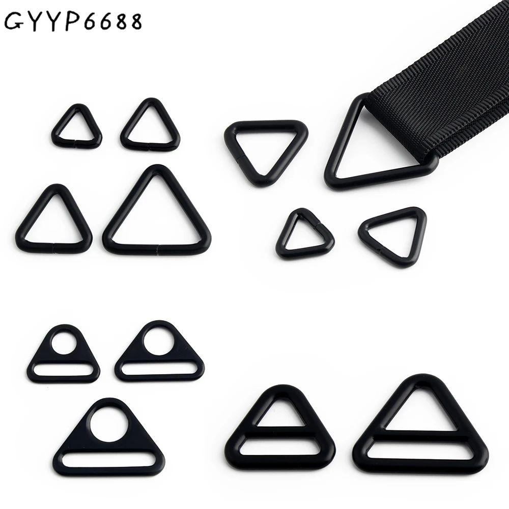 

20/50/100 шт. черных металлических треугольных кольцевых пряжек 16-39 мм для ремней, кожаных изделий, сумок, ремней для одежды, аксессуаров для рукоделия