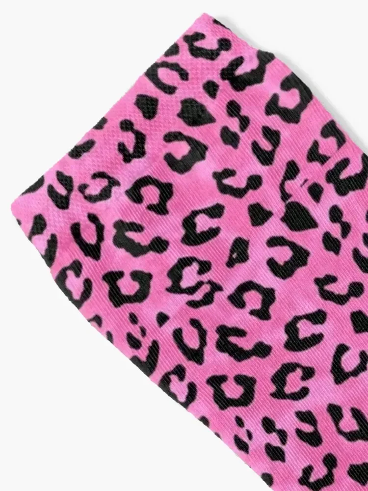 Pink Cheetah Skin Print Socks soccer anti-slip floor Male Socks Women's