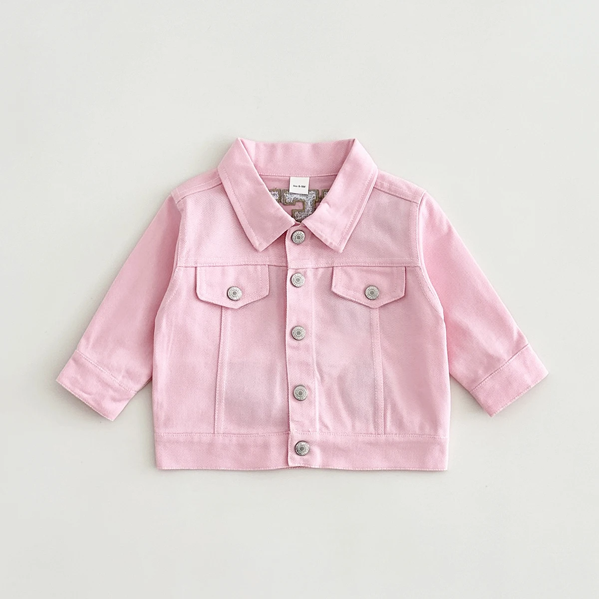 Fall Baby Girls Clothes Denim Embroidered Cute Strawberry Jacket Winter Stylish Casual Top Infant Girls Coat Lapel Workwear