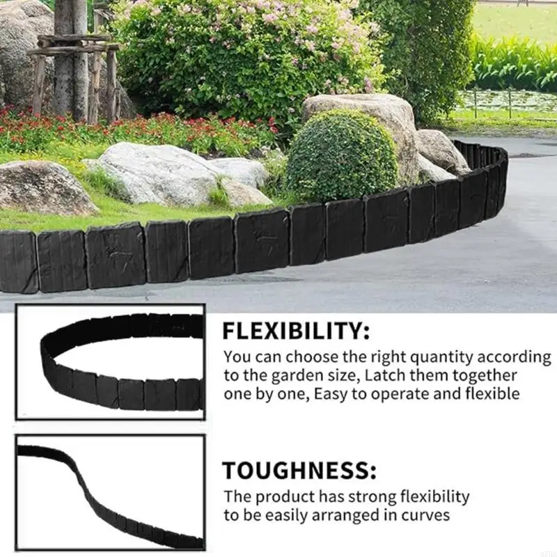 

Пейзажная окантовка, пластиковый садовый бордюр для клумбы, двора, боковые анкерные шипы, панели, декоративная окантовка стены