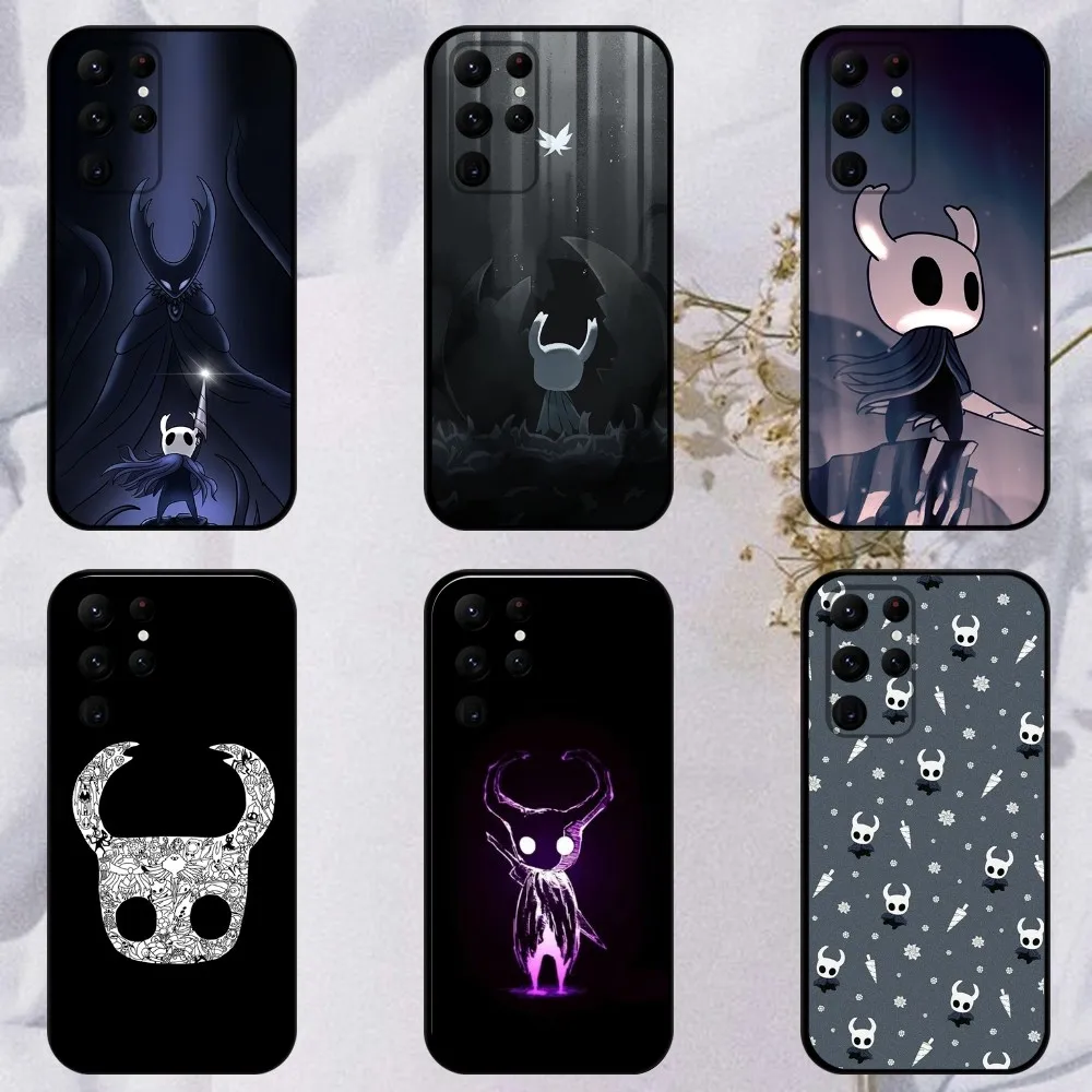 Hollow K-Knight  Phone Case For Samsung S23,23,22,30,21,10,9,Note20 Ultra,Lite,Ultra,5G,Plus,FE,Black Soft Case