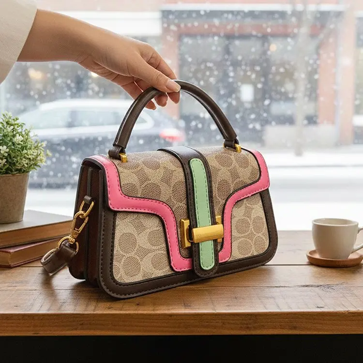 

Европейская и американская модная сумка с принтом, новинка 2025 года, легкая роскошная текстурированная сумка через плечо с буквенным принтом, повседневная универсальная сумка-мессенджер