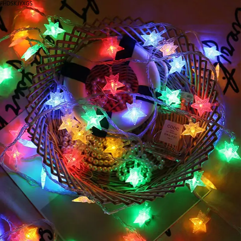 10M 20M  LED Star Light String Twinkle Garlands 220v/110v Powered Christmas Lamp Holiday Party Wedding Decorative Fairy Lights