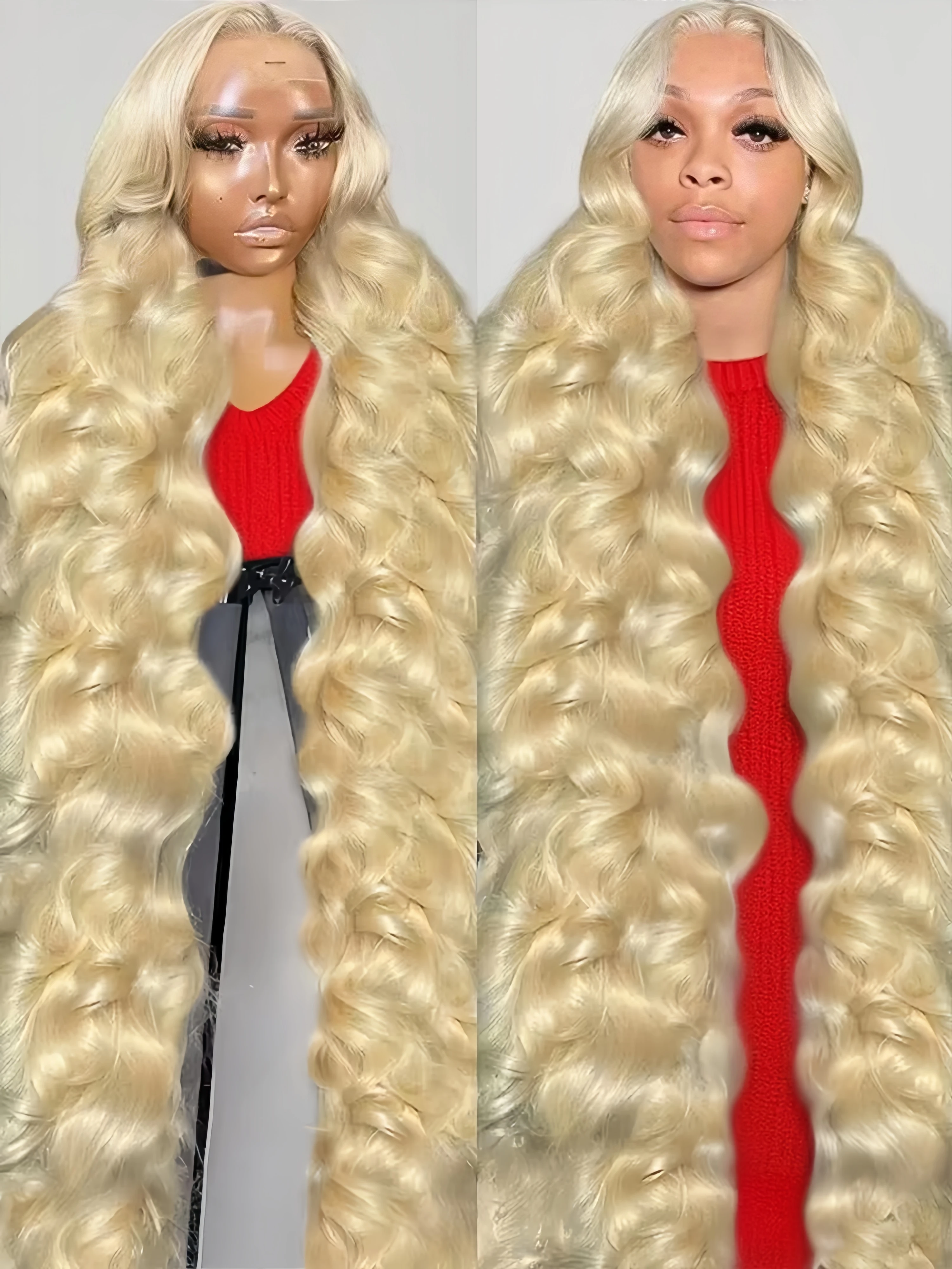 

30 дюймов 613 Блондинка Объемная волна Парики HD Кружева 13x6 Парики из натуральных волос Бразильский плотность 210 Предварительно выщипанный HD Прозрачный парик фронта шнурка