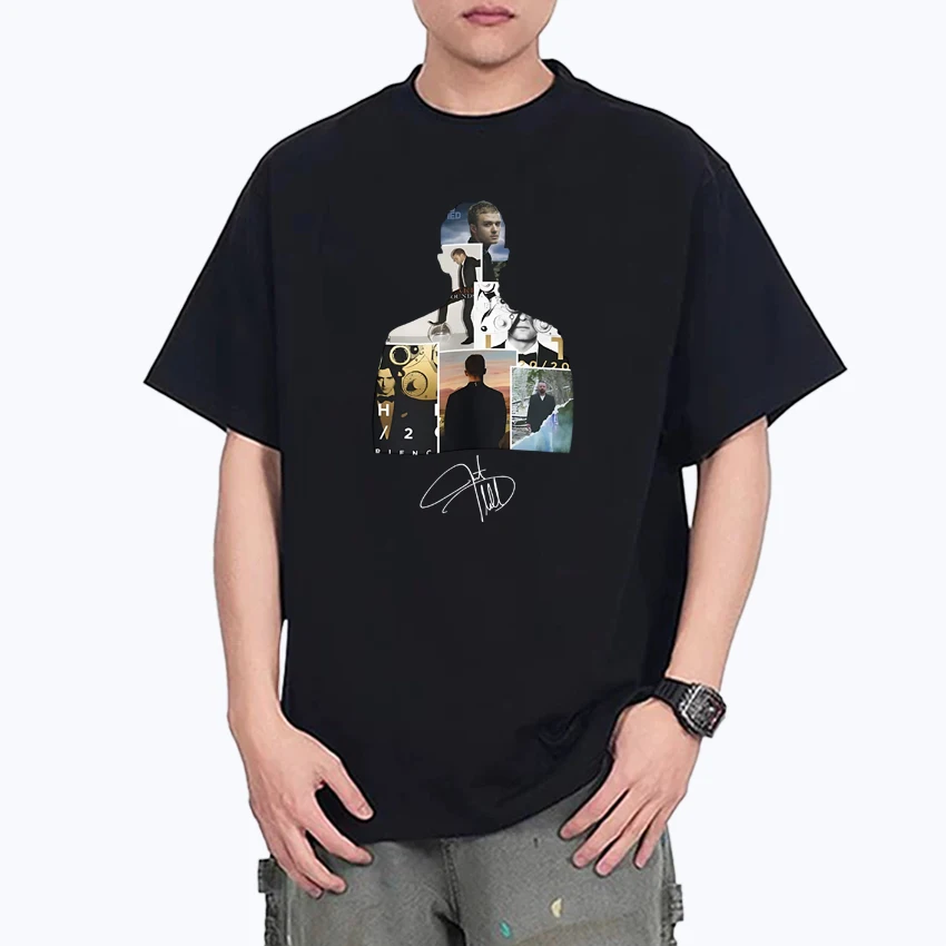 

Hot sale Justin Timberlake A series of concerts Graphic T-shirt Street Hip Hop Cotton Men Women short sleeve t-shirts Unisex Top