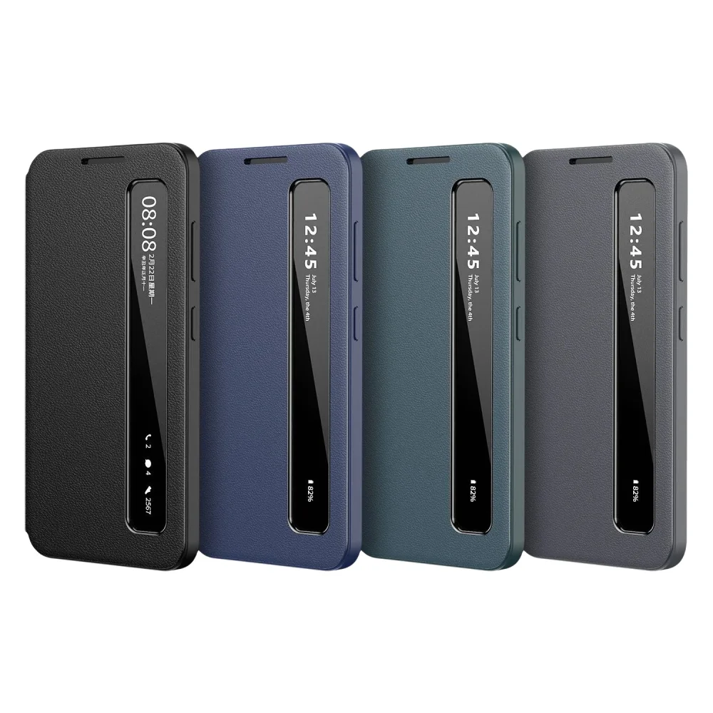 Oryginalne, inteligentne etui z klapką i skórzanym wykończeniem do Samsung Galaxy S26/S25/S24/S23/S22 Ultra A57/A56/A55, z okienkiem umożliwiającym podgląd zawartości ekranu dotykowego, zapewniające ochronę. — zdjęcie produktu 7