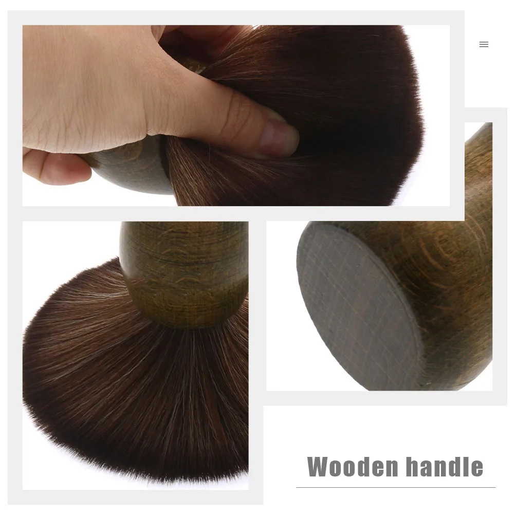 

1Pcs Vinyl Record Brush Anti-Static Dust Cleaner Coffee Ultra-Fine Fiber Wooden Handle Record Cleaning Tool for Best Sound