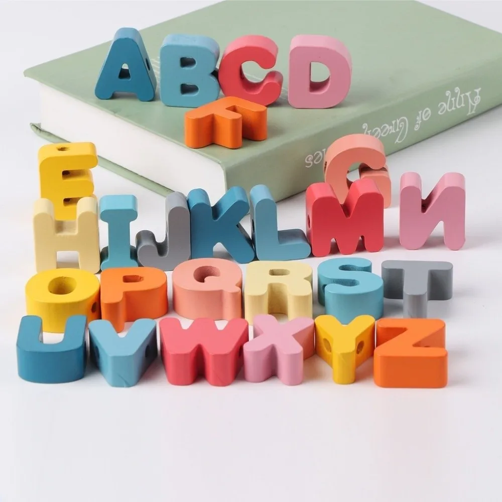 ​Colorful Montessori String Beads Toy​ Different Themes Lacing Beads Design​ ​Early Educational Threading Toy​ Various shapes