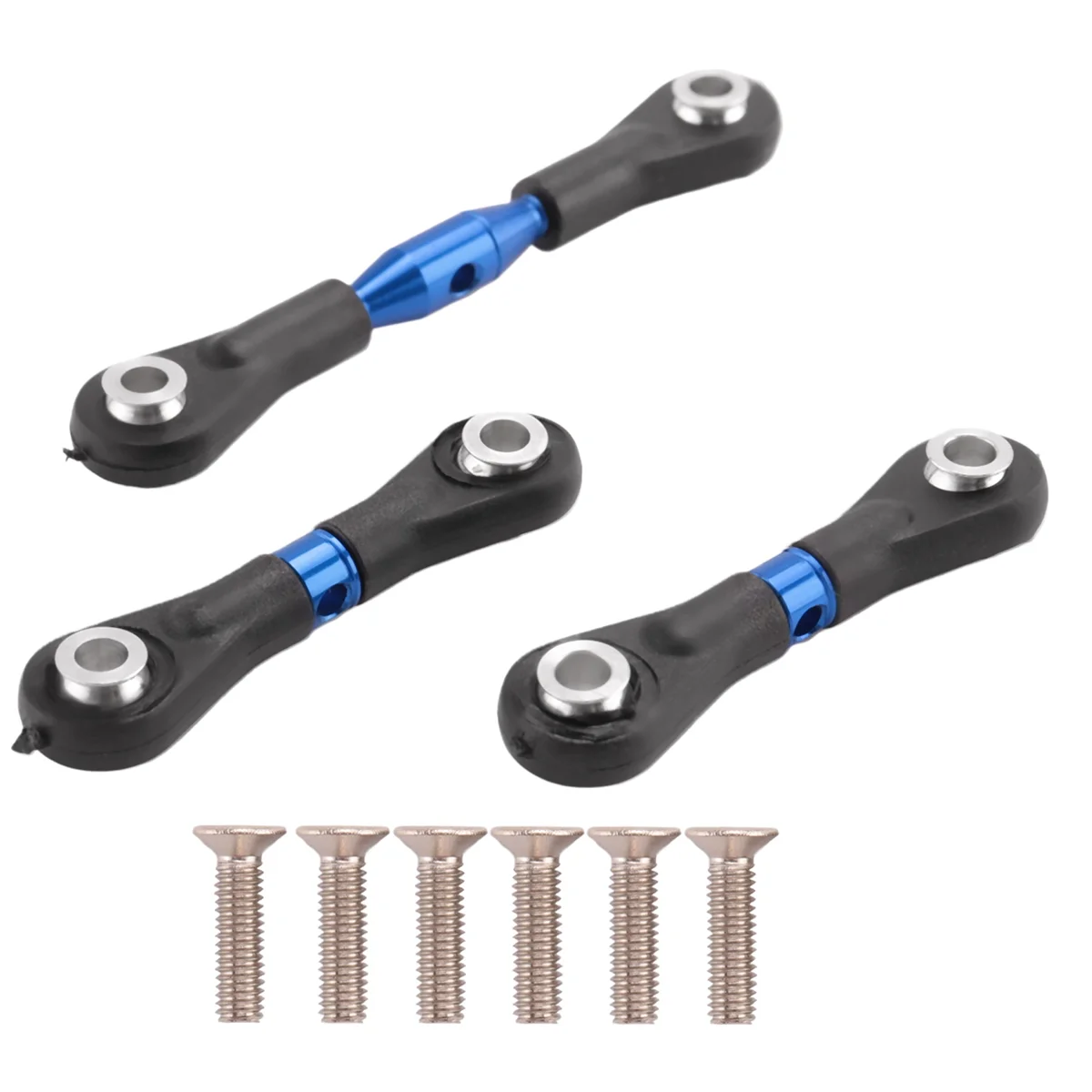 وصلة توجيه معدنية رابطة قضيب لطامية ، قطع غيار ترقية السيارة ، ملحقات زرقاء ، TT-01 ، TT01 ، 1 ، 10 RC ، 3 قطعة