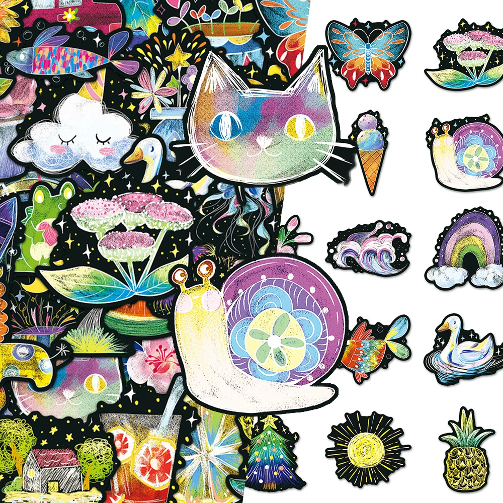 

10/30/50pcs Cute Children Painting Cartoon Stickers DIY Phone Notebook Suitcase Laptop Funny Creative Graffiti Decals Decoration