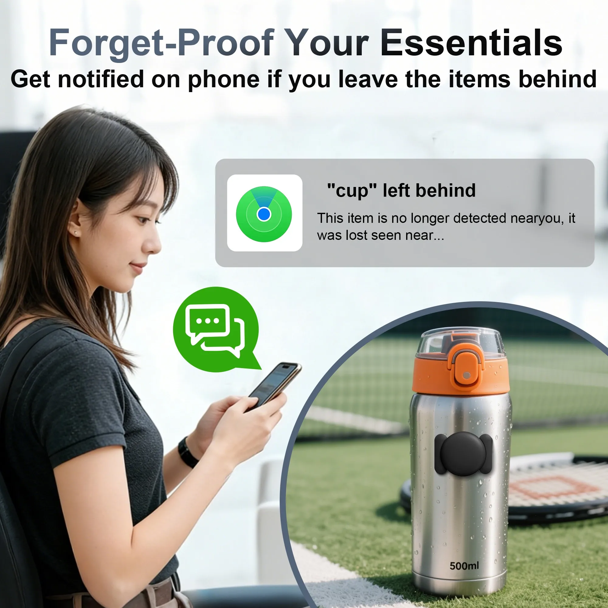 Smart Tag for iOS with Magnetic Case. Apple Find My Bluetooth Tracker Key Finder for Keys, Bags, Luggage & Pets