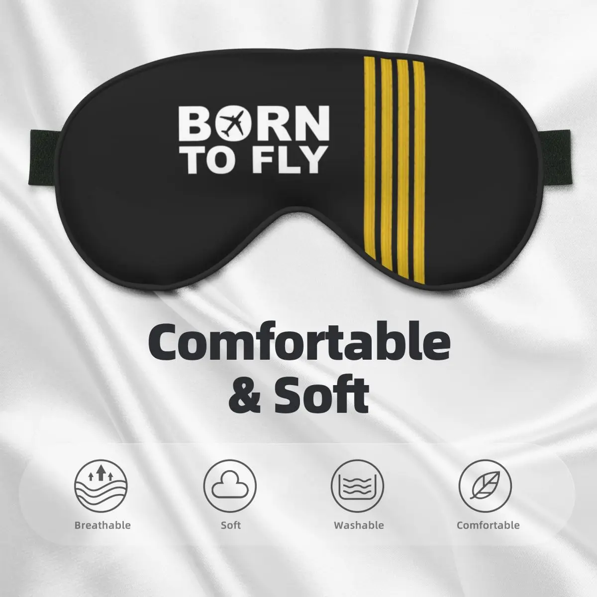 ولد ليطير الكابتن المشارب الطيران الطيار لينة أقنعة العين النوم الغمامة الطيران طيار طائرة الرجال لصقة عين قيلولة غطاء العين #4