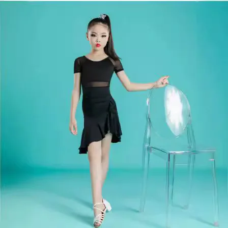 

New Latin Dance Suit Girls Dress Set Summer Dance Performance Practice Suit