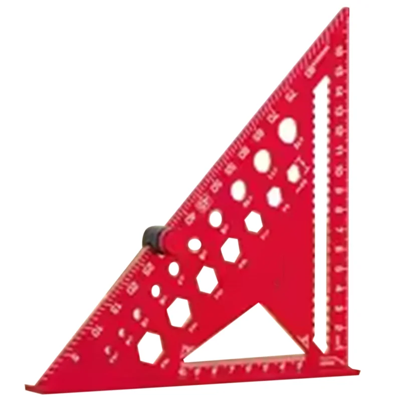 A95I-Triangle Ruler With Positioning Pin, Woodworking Multi Angle Ruler , High-Precision Right Angle Scribe Marking Ruler