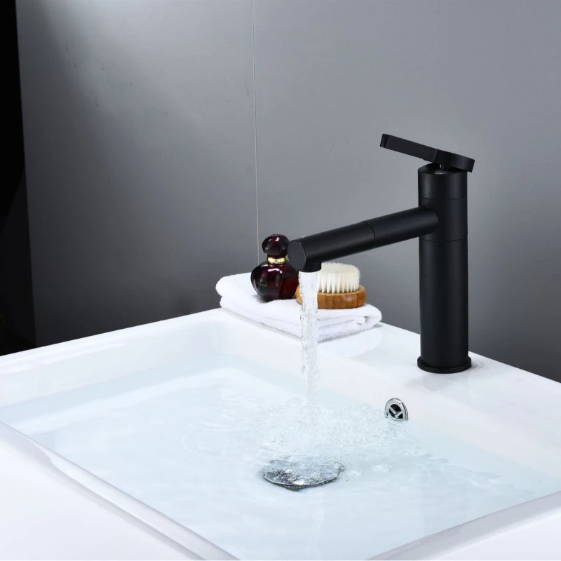 

Вращающиеся белые смесители для раковины, горячая и холодная выдвижная столешница, нижние смесители для раковины, современный простой обустройство дома, Robinet YSSLT