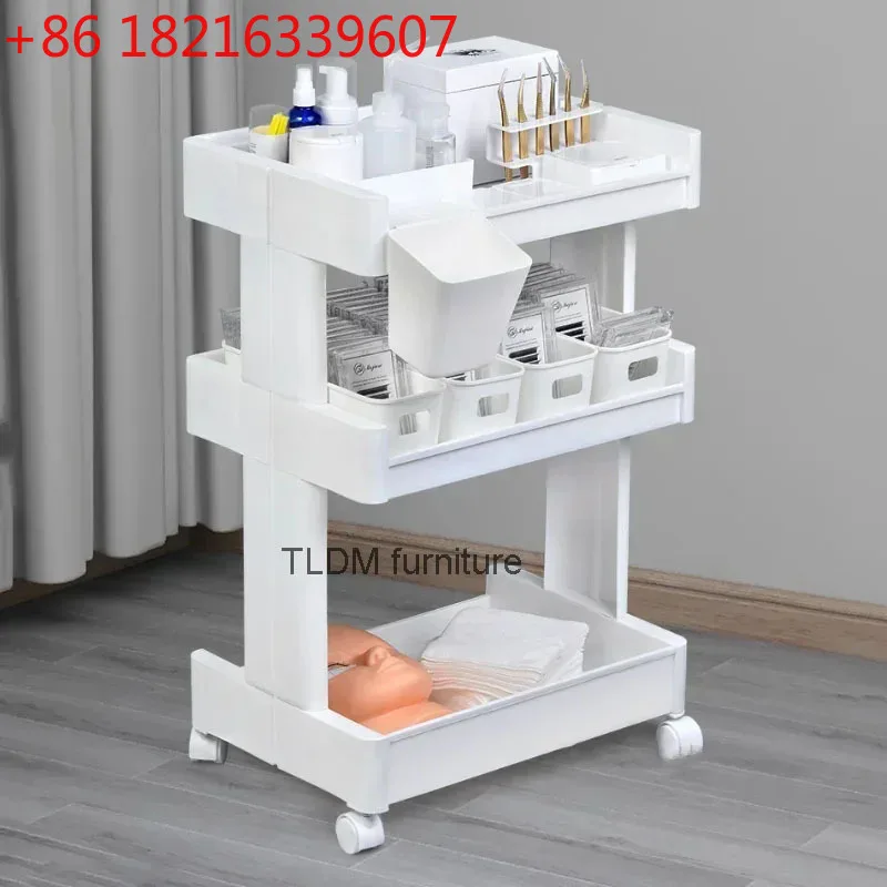 YAO Ultralight Beauty  Trolley with Wheels Nail & Eyelash Special Tool Trolley  Furniture Multi-layer Drawer Tool Cart