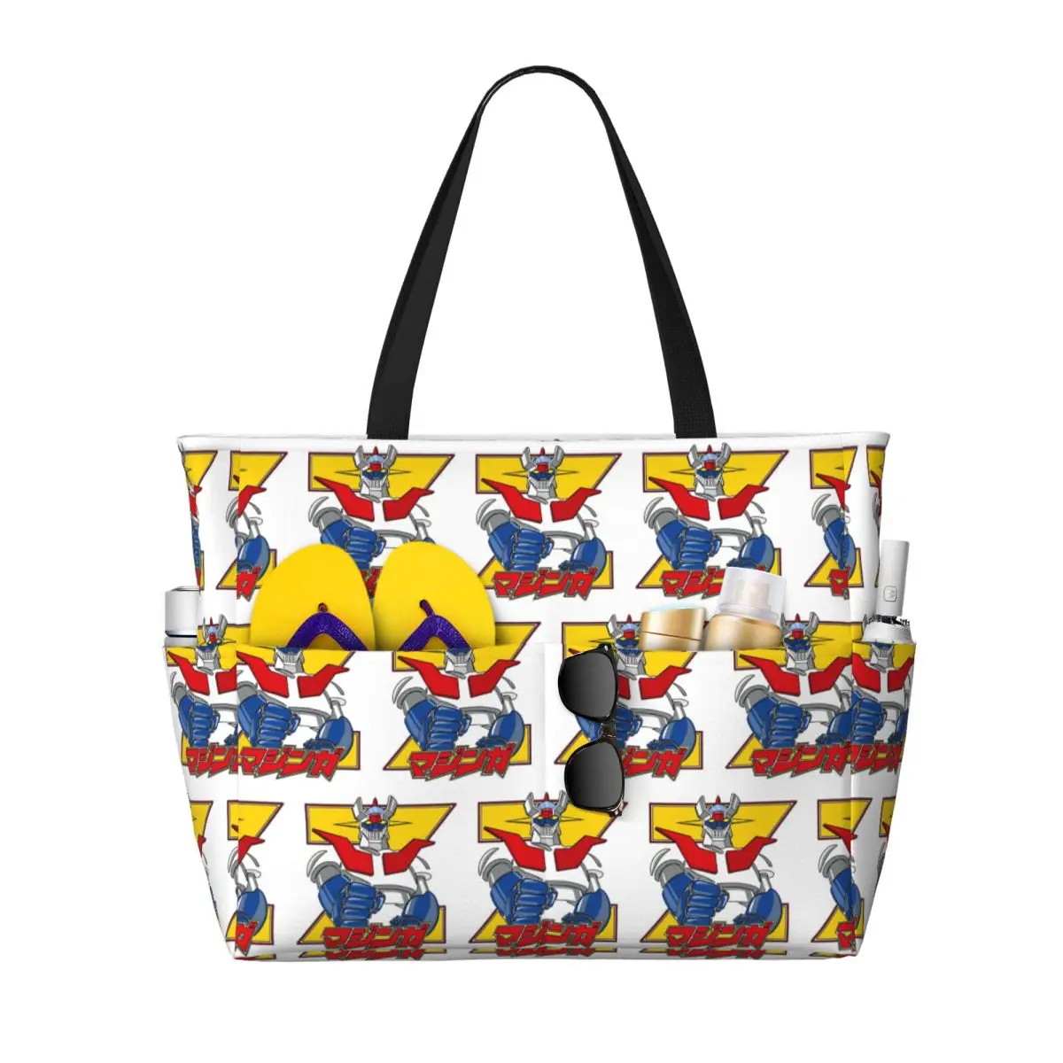 Mazinger Z Beach Tote Bag Sport Gym Yoga Duffle Large Tote Bag Women Travel Bag Fitness bag