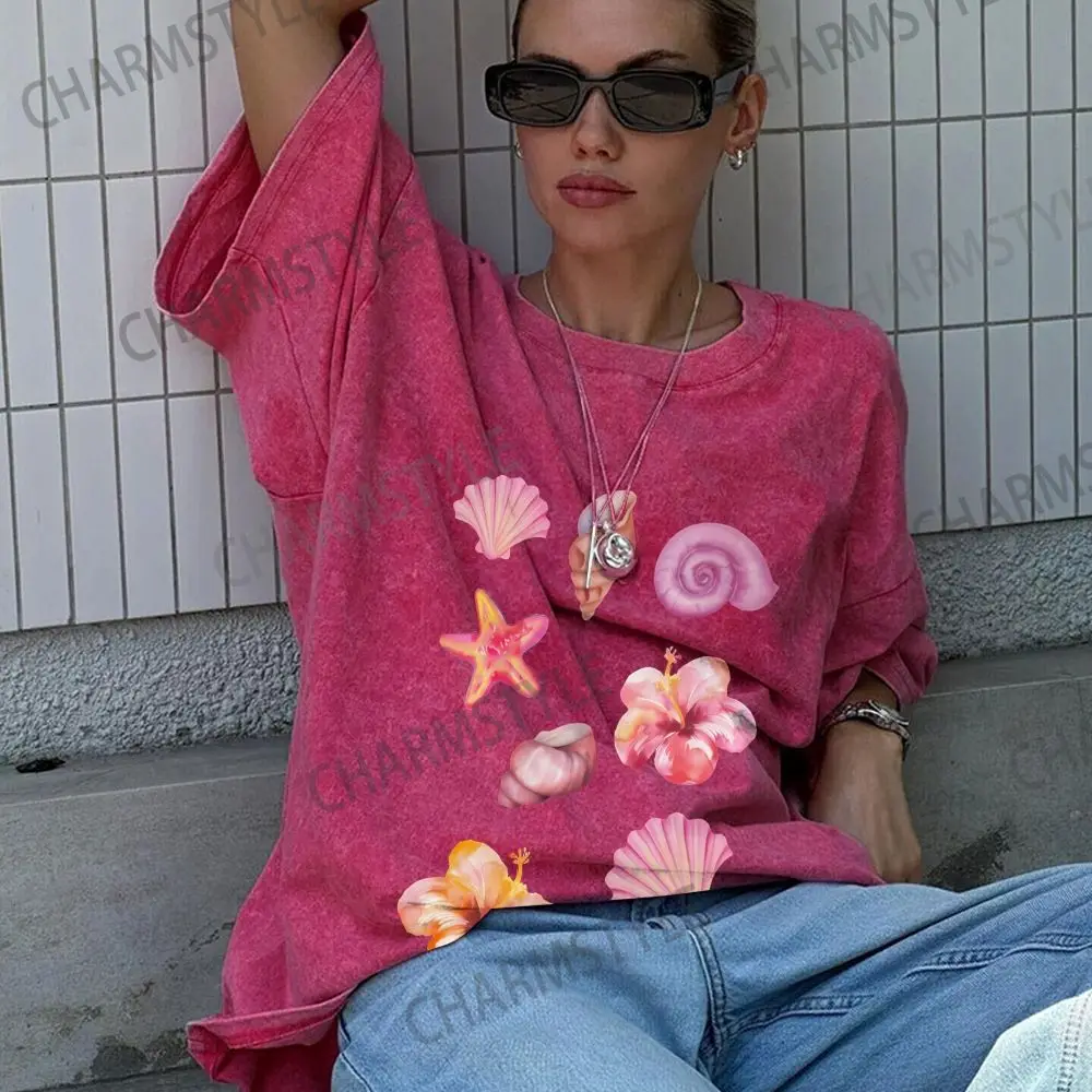 

Мягкая и удобная моющаяся хлопковая футболка для женщин, футболка с узлом-бабочкой Y2K, принтом цвета шампанского и коктейлей, ткань премиум-класса