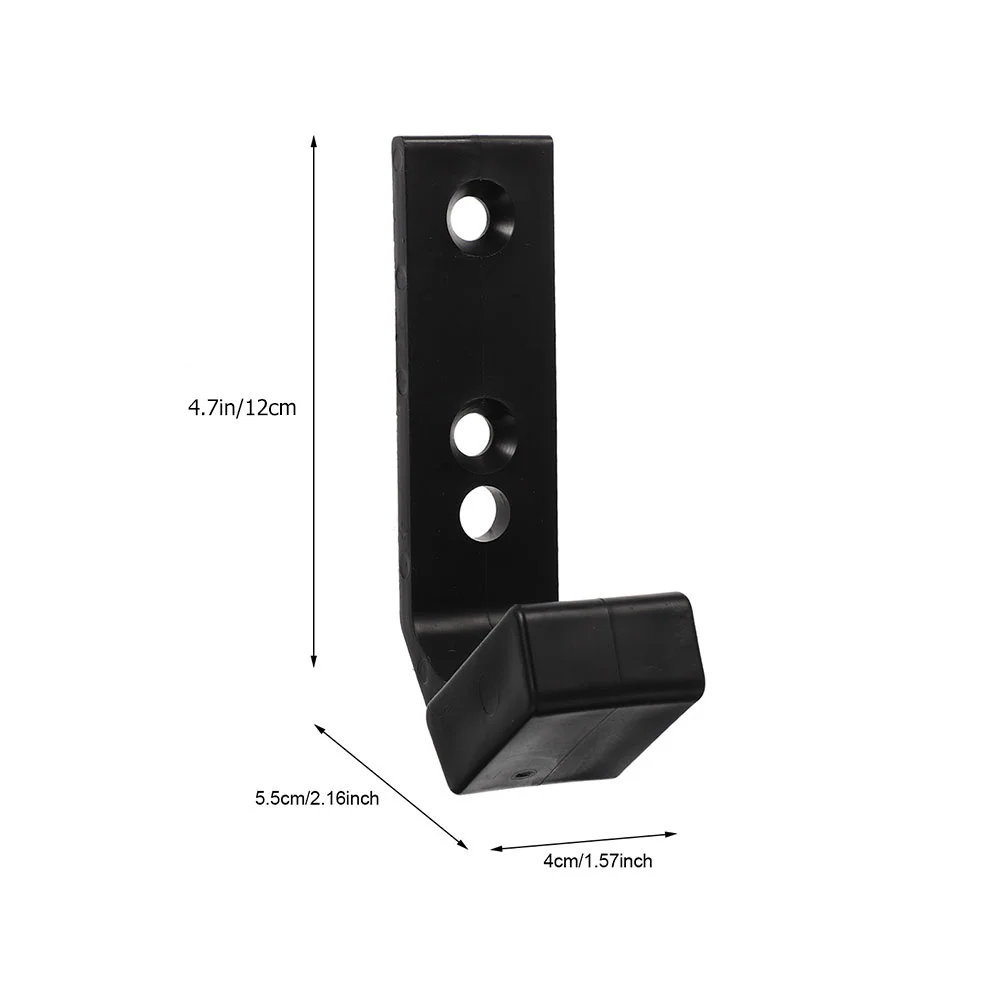 4 قطع من حامل الحديد للتخزين، حامل خطافات سوداء، ملابس قابلة للطي، دمبل مثبت على الحائط