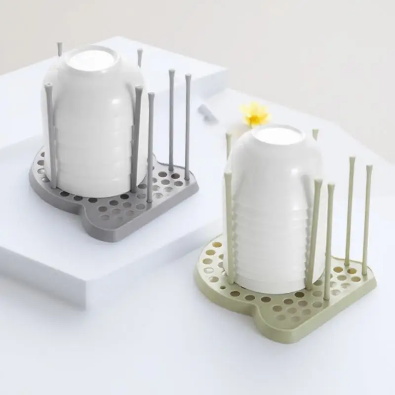 

Kitchen Dish Drainer Plastic Multi-Slot Organizer Dish Drying Rack Holder Plate Storage Pink 193x165x155cm