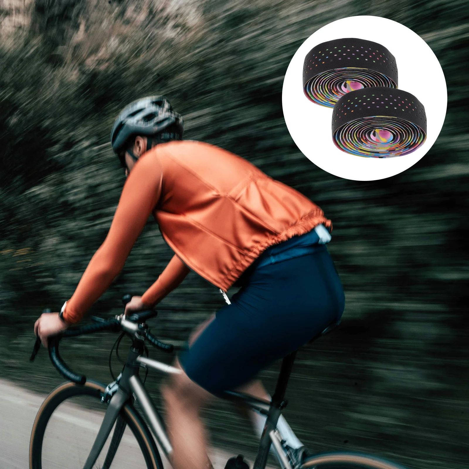 

1Set Breathable Bicycle Handlebar Tape Sweat-Absorbing Anti-Slip Grip Wrap for Road and Mountain Bikes Long-Lasting Cycling