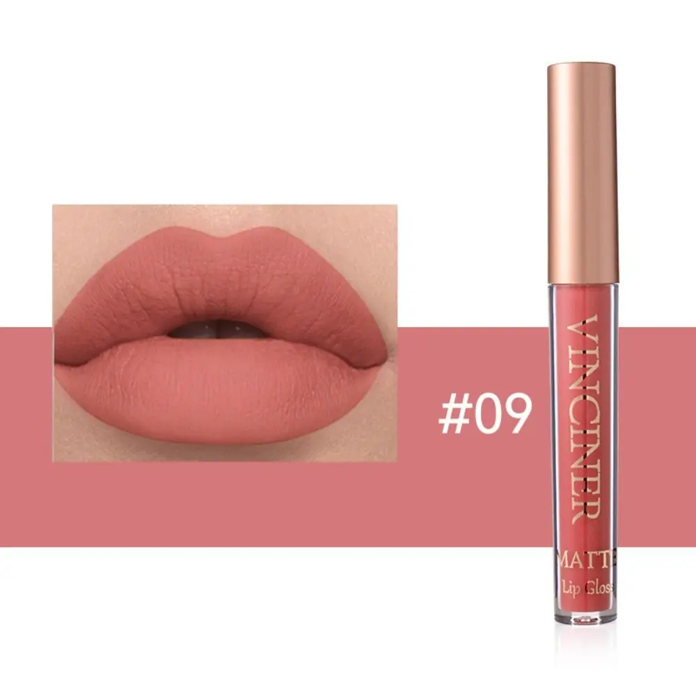 Long-Lasting Liquid Lipstick 12 Colors Rose Nude Smooth Makeup Lip Care Non-stick Cup Waterproof Red Velvet Lipstick Girls