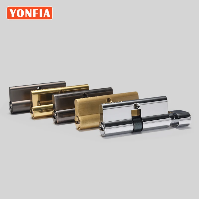 

YONFIA Door Cylinder Lock Biased 70mm 3 Keys Anti-Theft Entrance Brass AB Door Lock Home Security Interior Bedroom Lock Cylinder