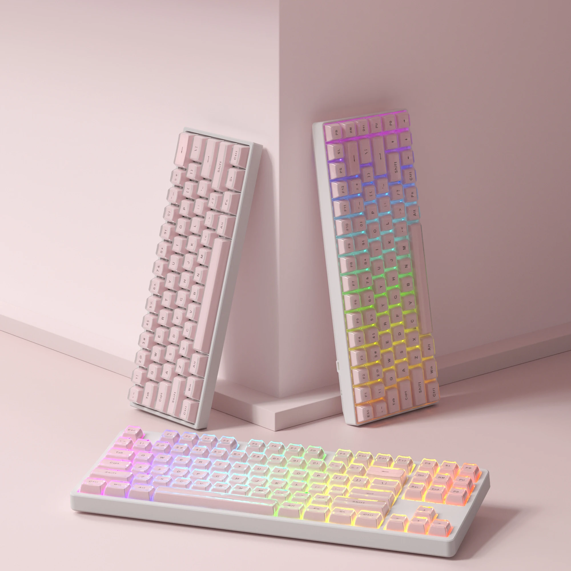 Imagem -04 - Transparente Top Impresso Keycaps Perfil Oem Artesanato Rosa Cristal Clear Keycaps para Switches mx Teclado Mecânico Jello Personalizado