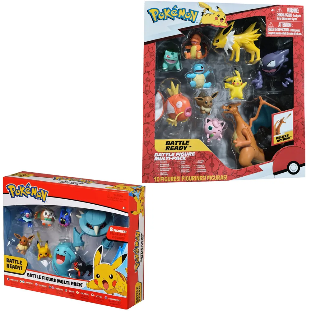 10Pcs/Set Pokemon Ultimate Battle Figures Toys Litten Charizard Haunter Jolteon Pikachu Eevee Dolls Anime Action Model Gifts