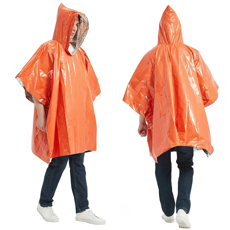 

Raincoat Men Waterproof Emergency Poncho Rainwear Blanket Waterproof Survival Camping Equipment Cold Insulation Raincoat