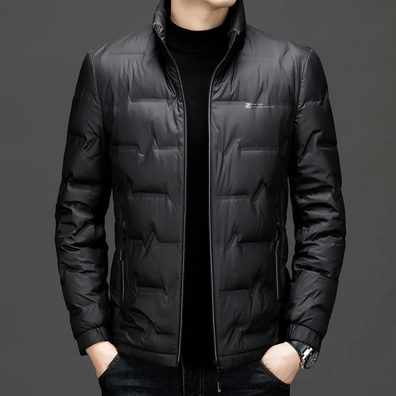

Men's Lightweight down Jacket Short Style Winter Casual Stand-Up Collar Fashionable Warm Top Outerwear